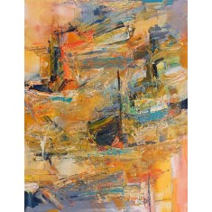 Ejaz Khan, 10 x 13 Inch, Mixed Media on Paper, Abstract Painting, AC-EJK-002